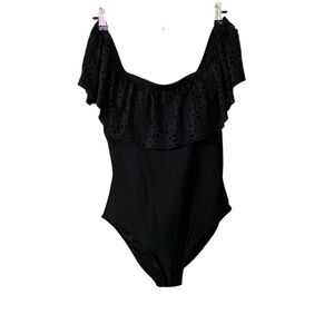 Cupshe Black‎ Ruffle One Piece Swimsuit